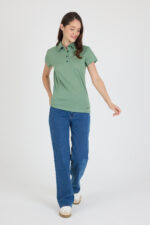 Polo pique γυναικεία μπλούζα απο 100% μαλλί merino - Image 12