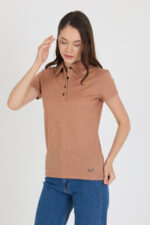 Polo pique γυναικεία μπλούζα απο 100% μαλλί merino - Image 2