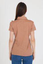 Polo pique γυναικεία μπλούζα απο 100% μαλλί merino - Image 4