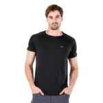 Μαύρη ανδρική μπλούζα t-shirt με κοντό μανίκι