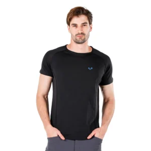 Μαύρη ανδρική μπλούζα t-shirt με κοντό μανίκι