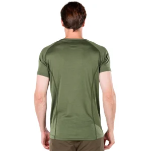 t shirt man green 100% merino wool