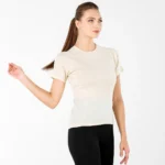 BISE - Γυναικεία κοντομάνικη μπλούζα από 100% μαλλί Merino