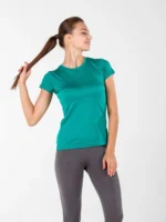 PERA- Γυναικεία κοντομάνικη μπλούζα από 100% λεπτό μαλλί Merino ιδανική για το καλοκαίρι - Image 5