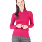 VEGA Γυναικεία μπλούζα από 100% μαλλί merino με φερμουάρ 1/4