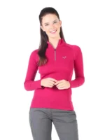 VEGA Γυναικεία μπλούζα από 100% μαλλί merino με φερμουάρ 1/4