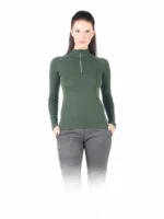 VEGA Γυναικεία μπλούζα από 100% μαλλί merino με φερμουάρ 1/4 - Image 2