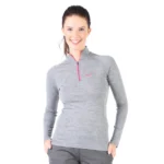 VEGA Γυναικεία μπλούζα από 100% μαλλί merino με φερμουάρ 1/4 - Image 13