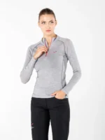 VEGA Γυναικεία μπλούζα από 100% μαλλί merino με φερμουάρ 1/4 - Image 7