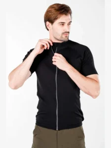 Μπλούζα ποδηλασίας από 100% μαλλί merino με πλήρες φερμουάρ και πίσω τσέπες