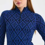 VENUS  Γυναικεία μπλούζα από 100% μαλλί μερινό με φερμουάρ 1/4