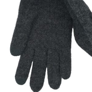 γάντια μάλλινα malina 100% merino wool σε μαύρο χρώμα