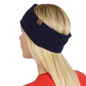 κορδέλα κεφαλής 100% merino wool navy blue