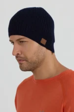 Γυναικείος και ανδρικός black σκούφος Merino