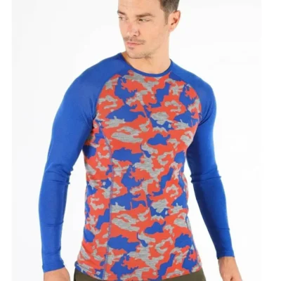 Active ανδρική μακρυμάνικη μπλούζα από 100% μαλλί merino.