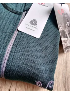 Ζιβάγκο ανδρική μπλούζα από 100% μαλλί Merino με φερμουάρ